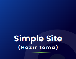 Simple Site (Hazır Tema)